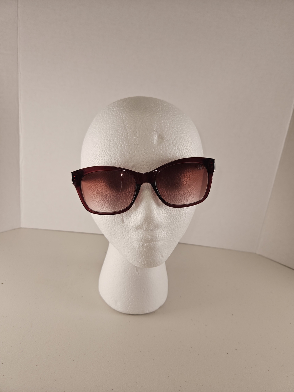 Nicole Miller Beaufort Color C03 Burgundy Gradient Sunglasses Tortoise Frame